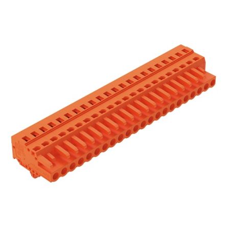 WAGO 231 Series Pluggable Connector, 22-Pole, Female, 22-Way, Snap-In, 16A [231-322/008-000]; 278-0800