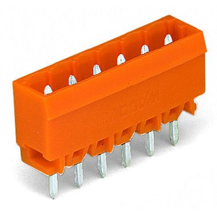 WAGO 231 Series Straight PCB PCB Header, 16 Contact(s), 5.08 mm Pitch, 1 Row(s), Shrouded [231-376/001-000]; 278-0847