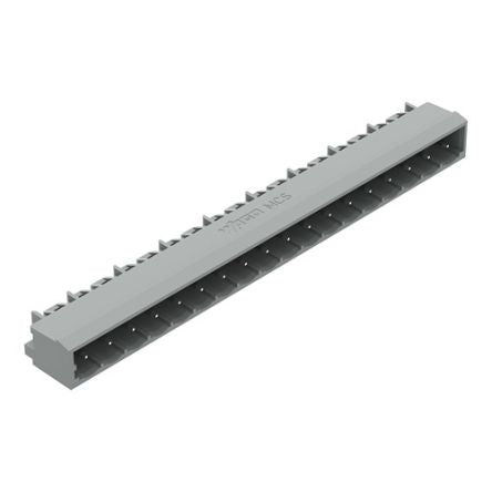 WAGO 231 Series Angled PCB PCB Header, 18 Contact(s), 5 mm Pitch, 1 Row(s), Shrouded [231-448/001-000]; 278-0862