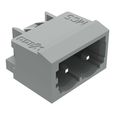 WAGO 231 Series Angled PCB PCB Header, 2 Contact(s), 5 mm Pitch, 1 Row(s), Shrouded [231-462/001-000]; 278-0863