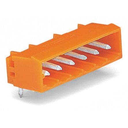 WAGO 231 Series Angled PCB PCB Header, 9 Contact(s), 5.08 mm Pitch, 1 Row(s), Shrouded [231-539/001-000]; 278-0881