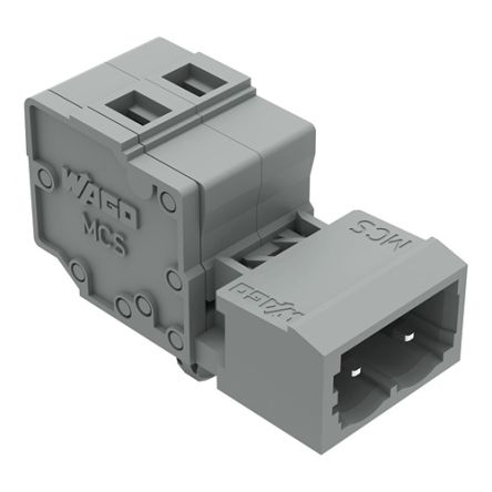 WAGO 231 Series Pluggable Connector, 2-Pole, Male, 2-Way, Snap-In, 12A [231-602/018-000]; 278-0899