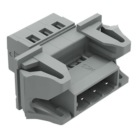WAGO 231 Series Pluggable Connector, 3-Pole, Male, 3-Way, Snap-In, 12A [231-603/114-000]; 278-0908