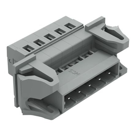 WAGO 231 Series Connector, 5-Pole, Male, 5-Way, Snap-In, 12A [231-605/114-000]; 278-0920