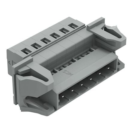 WAGO 231 Series Connector, 6-Pole, Male, 6-Way, Snap-In, 12A [231-606/114-000]; 278-0927
