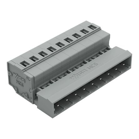 WAGO 231 Series Connector, 9-Pole, Male, 9-Way, Snap-In, 12A [231-609]; 278-0939