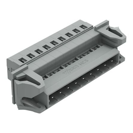 WAGO 231 Series Pluggable Connector, 9-Pole, Male, 9-Way, Snap-In, 12A [231-609/114-000]; 278-0943