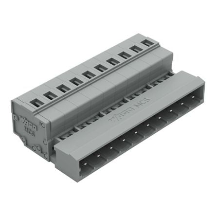 WAGO 231 Series Connector, 10-Pole, Male, 10-Way, Snap-In, 12A [231-610]; 278-0945