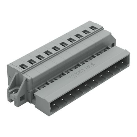 WAGO 231-610 Series Pluggable Connector, 10-Pole, Male, 10-Way, Feed Through, 15A [231-610/019-000]; 278-0948