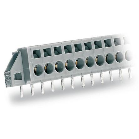 WAGO 231 Series PCB Terminal Block, 11-Contact, 5mm Pitch, PCB Mount, 1-Row, Cage Clamp Termination [231-611/017-000]; 278-0951