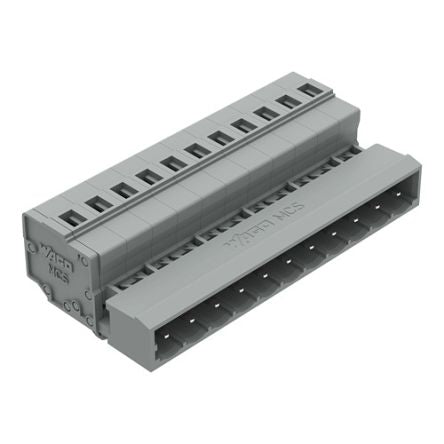 WAGO 231 Series Pluggable Connector, 11-Pole, Male, 11-Way, Snap-In, 12A [231-611/018-000]; 278-0952