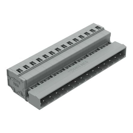 WAGO 231 Series Pluggable Connector, 14-Pole, Male, 14-Way, Snap-In, 12A [231-614/018-000]; 278-0967