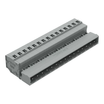 WAGO 231 Series Pluggable Connector, 15-Pole, Male, 15-Way, Snap-In, 12A [231-615/018-000]; 278-0971