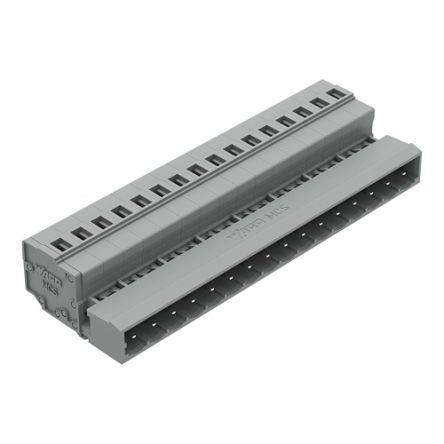 WAGO 231 Series Pluggable Connector, 16-Pole, Male, 16-Way, Snap-In, 12A [231-616/018-000]; 278-0975