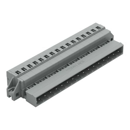 WAGO 231 Series Pluggable Connector, 16-Pole, Male, 16-Way, Feed Through, 15A [231-616/019-000]; 278-0976