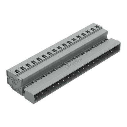 WAGO 231 Series Pluggable Connector, 17-Pole, Male, 17-Way, Plug-In, 12A [231-617]; 278-0977
