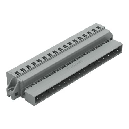 WAGO 231 Series Pluggable Connector, 17-Pole, Male, 17-Way, Snap-In, 12A [231-617/019-000]; 278-0979