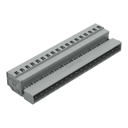 WAGO 231 Series Pluggable Connector, 18-Pole, Male, 18-Way, Feed Through, 15A [231-618]; 278-0980