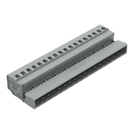 WAGO 231 Series Pluggable Connector, 18-Pole, Male, 18-Way, Snap-In, 12A [231-618/018-000]; 278-0981