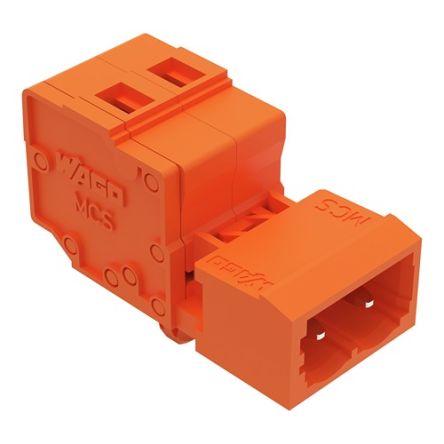 WAGO 231 Series Pluggable Connector, 2-Pole, Male, 2-Way, Snap-In, 12A [231-632/018-000]; 278-1007