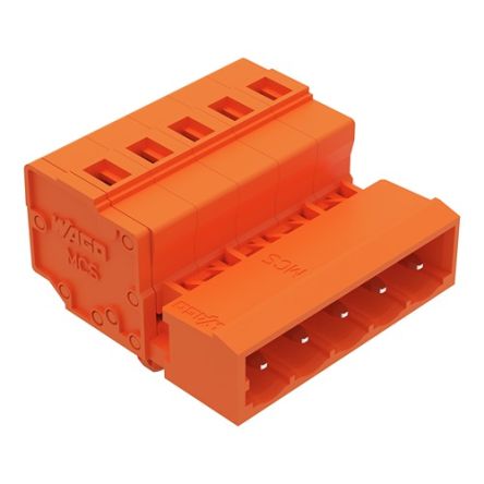 WAGO 231 Series Pluggable Connector, 5-Pole, Male, 5-Way, Snap-In, 12A [231-635/018-000]; 278-1026