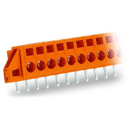 WAGO 231 Series PCB Terminal Block, 5-Contact, 5.08mm Pitch, PCB Mount, 1-Row, Cage Clamp Termination [231-635/023-000]; 278-1028