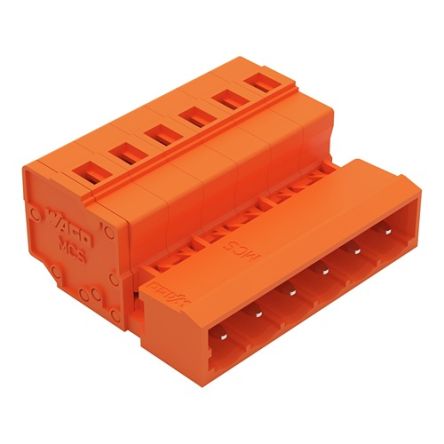 WAGO 231 Series Pluggable Connector, 6-Pole, Male, 6-Way, Snap-In, 12A [231-636]; 278-1030