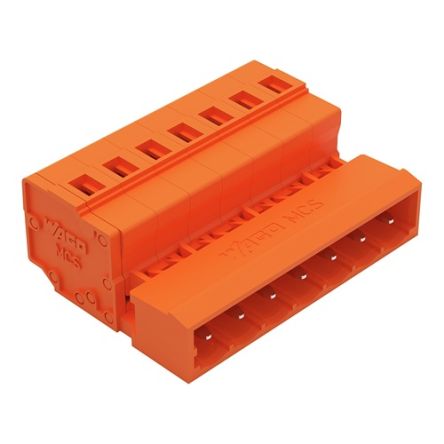 WAGO 231 Series Pluggable Connector, 7-Pole, Male, 7-Way, Panel Mount, Snap In Mount, 15A [231-637]; 278-1037