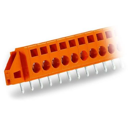 WAGO 231 Series PCB Terminal Block, 7-Contact, 5.08mm Pitch, PCB Mount, 1-Row, Cage Clamp Termination [231-637/017-000]; 278-1038