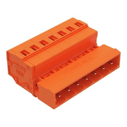 WAGO 231 Series Pluggable Connector, 7-Pole, Male, 7-Way, Snap-In, 12A [231-637/018-000]; 278-1039