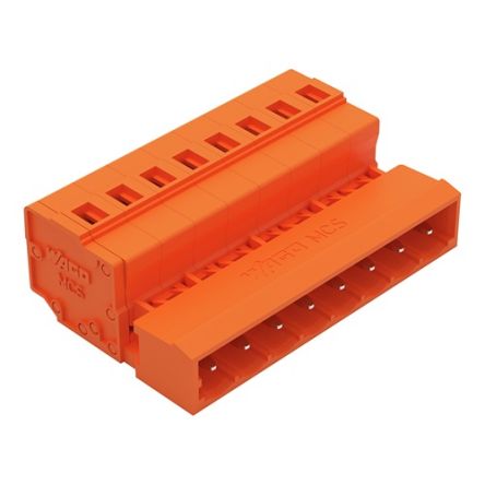WAGO 231 Series Pluggable Connector, 8-Pole, Male, 8-Way, Panel Mount, Snap In Mount, 16A [231-638]; 278-1042