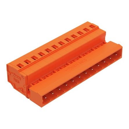 WAGO 231 Series Pluggable Connector, 12-Pole, Male, 12-Way, Snap-In, 12A [231-642/018-000]; 278-1067