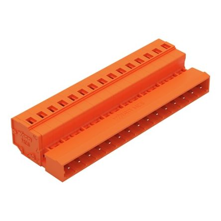WAGO 231 Series Pluggable Connector, 15-Pole, Male, 15-Way, Snap-In, 12A [231-645]; 278-1078