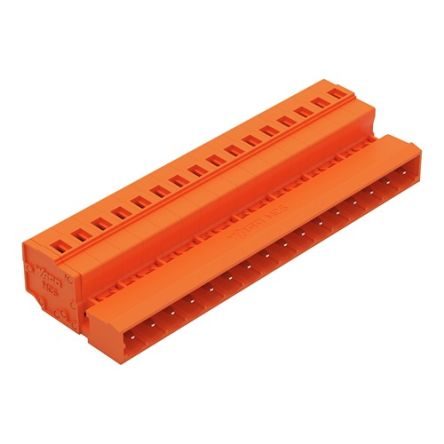 WAGO 231 Series Pluggable Connector, 16-Pole, Male, 16-Way, Panel Mount, Snap In Mount, 15A [231-646]; 278-1081