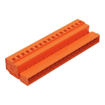 WAGO 231 Series Pluggable Connector, 17-Pole, Male, 17-Way, Feed Through, 15A [231-647]; 278-1086