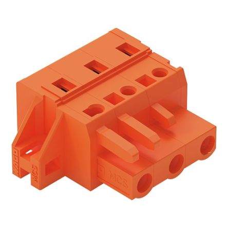 WAGO 231 Series Pluggable Connector, 3-Pole, Female, 3-Way, Free Hanging, 16A [231-703/031-000]; 278-1128