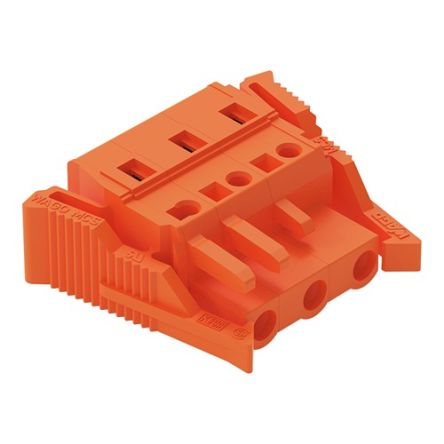 WAGO 231 Series Connector, 3-Pole, Female, 3-Way, Snap-In, 16A [231-703/037-000]; 278-1129