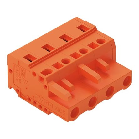 WAGO 231 Series Pluggable Connector, 4-Pole, Female, 4-Way, Plug-In, 16A [231-704/026-000]; 278-1131