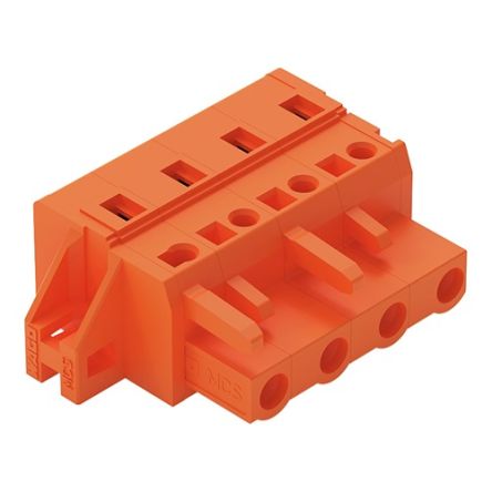 WAGO 231 Series Pluggable Connector, 4-Pole, Female, 4-Way, Snap-In, 16A [231-704/031-000]; 278-1132