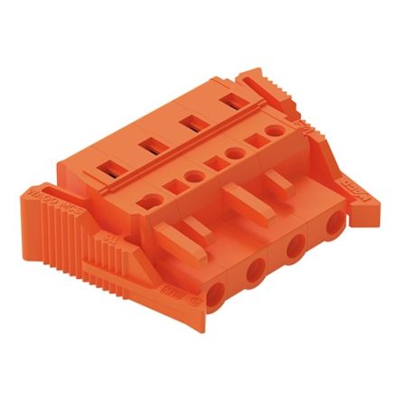 WAGO 231 Series Pluggable Connector, 4-Pole, Female, 4-Way, Free Hanging, 16A [231-704/037-000]; 278-1134