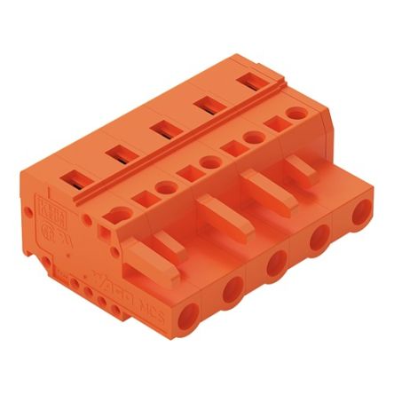 WAGO 231 Series Connector, 5-Pole, Female, 5-Way, Snap-In, 16A [231-705/026-000]; 278-1136