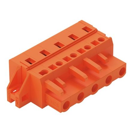 WAGO 231 Series Pluggable Connector, 5-Pole, Female, 5-Way, Panel Mount, 16A [231-705/031-000]; 278-1137