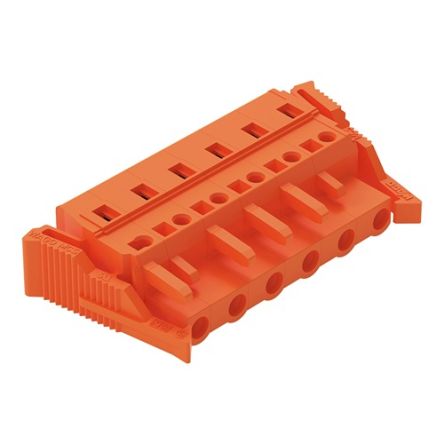 WAGO 231 Series Pluggable Connector, 6-Pole, Female, 6-Way, Free Hanging, 16A [231-706/037-000]; 278-1143