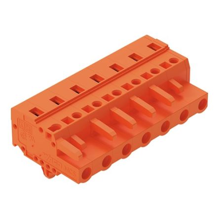 WAGO 231 Series Pluggable Connector, 7-Pole, Female, 7-Way, Snap-In, 16A [231-707/008-000]; 278-1144