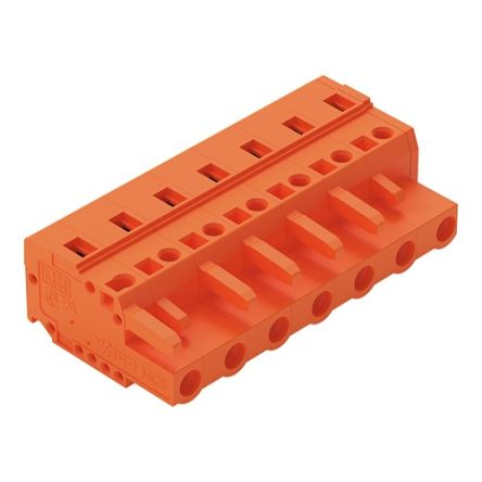 WAGO 231 Series Pluggable Connector, 7-Pole, Female, 7-Way, Free Hanging, 16A [231-707/026-000]; 278-1145