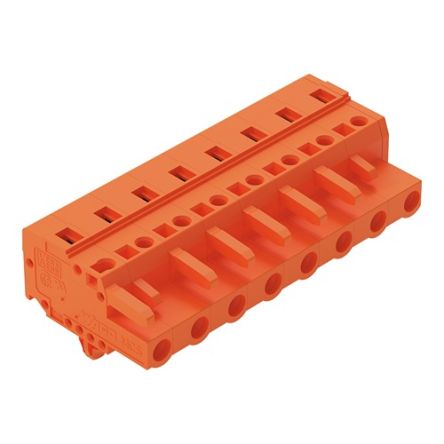 WAGO 231 Series Pluggable Connector, 8-Pole, Female, 8-Way, Snap-In, 16A [231-708/008-000]; 278-1150