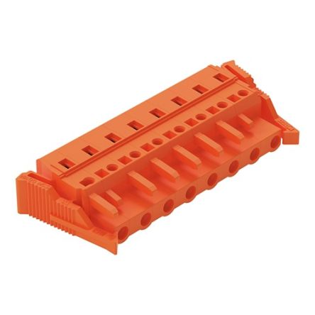 WAGO 231 Series Connector, 8-Pole, Female, 8-Way, Snap-In, 16A [231-708/037-000]; 278-1154
