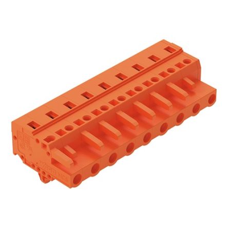 WAGO 231 Series Pluggable Connector, 9-Pole, Female, 9-Way, Snap-In, 16A [231-709/008-000]; 278-1156
