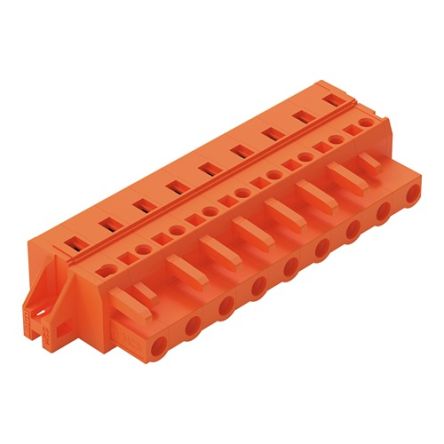 WAGO 231 Series Pluggable Connector, 9-Pole, Female, 9-Way, Free Hanging, 16A [231-709/031-000]; 278-1159