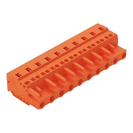WAGO 231 Series Connector, 10-Pole, Female, 10-Way, Snap-In, 16A [231-710/026-000]; 278-1163